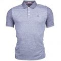 Mens Dark Sapphire Jacquard Front Slim Fit S/s Polo Shirt 61671 by Original Penguin from Hurleys