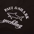Mens Black Branded Hooded Sweat Top 78886 by Paul And Shark from Hurleys