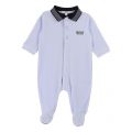 Baby Pale Blue Soft Tipped Collar Babygrow 45471 by BOSS from Hurleys