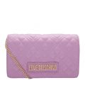 Womens Bright Pink Diamond Quilted Crossbody Bag 88968 by Love Moschino from Hurleys