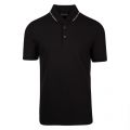 Mens Black Branded Collar Trim S/s Polo Shirt 55523 by Emporio Armani from Hurleys