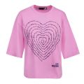 Womens Pink Rubber Heart S/s T Shirt 90779 by Love Moschino from Hurleys