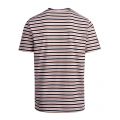 Mens Snow White Fine Stripe S/s T Shirt 83519 by Fred Perry from Hurleys