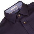 Mens Navy Ital Textured S/s Shirt 72090 by Ted Baker from Hurleys