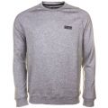 Mens Light Grey Marl Small Logo Crew Sweat Top 64682 by Barbour International from Hurleys