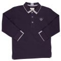 Boys Navy Logo L/s Polo Shirt 11587 by Armani Junior from Hurleys