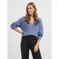 Womens English Manor Blue Viglacy Lace Knitted Jumper 100842 by Vila from Hurleys