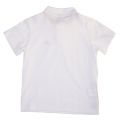 Boys White Jersey S/s Polo Shirt