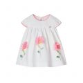 Girls White/Rose Flower Detail Dress 102539 by Mayoral from Hurleys