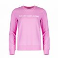 Womens Wild orchid Institutional Logo Crew Sweat 26495 by Calvin Klein from Hurleys