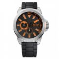 Watches Mens Black Dial New York Silicone Strap Watch 68927 by BOSS from Hurleys