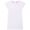 Girls White/Pink Net Overlay Dress 105237 by Billieblush from Hurleys