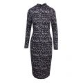 Womens Black Liniee Leopard Bodycon Midi Dress 54918 by Ted Baker from Hurleys
