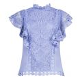 Womens Blue Gabbby Lace Detail Top 25812 by Ted Baker from Hurleys