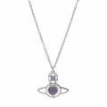 Womens Silver/Lavender Opal Nora Pendant Necklace 76869 by Vivienne Westwood from Hurleys