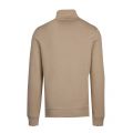 Mens Sand Branded Tape 1/2 Zip Sweat Top 48787 by Lacoste from Hurleys