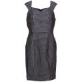 Womens Black & Gold Leonie Fitted Dress