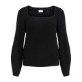 Womens Black Viril Square Neck Knitted Top 98981 by Vila from Hurleys
