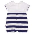 Baby Navy Stripe Outfit Romper 40052 by Mayoral from Hurleys