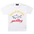 Boys White Tri Colour Logo S/s T Shirt 13648 by Paul & Shark Cadets from Hurleys