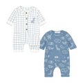Baby Light Blue Animal 2 Pack Rompers 82297 by Mayoral from Hurleys