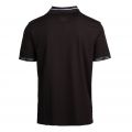 Calvin Klein Mens Black Liquid Touch Logo Cuff S/s Polo Shirt 76128 by Calvin Klein from Hurleys