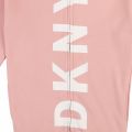 Girls Pink Long Logo Hooded Zip Sweat Top 45384 by DKNY from Hurleys