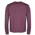 Mens Burgundy Embossed Logo Crew Neck Sweat Top 31036 by Lacoste from Hurleys
