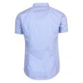 Mens Blue Fine Check S/s Shirt 45708 by Emporio Armani from Hurleys