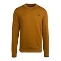 Mens Caramel Crew Neck Sweat Top 82665 by Fred Perry from Hurleys