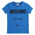 Boys French Blue Raised Logo S/s T Shirt 58400 by Moschino from Hurleys