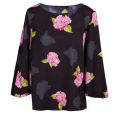 Womens Black/Pink Eleonore Light Puff Sleeve Blouse 41263 by French Connection from Hurleys