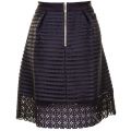 Womens Navy Lotee Lace & Mesh Panelled Skirt 62121 by Ted Baker from Hurleys