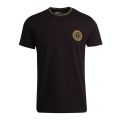 Mens Black Small Logo Ringer Slim Fit S/s T Shirt 83446 by Versace Jeans Couture from Hurleys