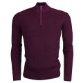 Mens Purple Pistach Half Zip Knitted Jumper 14217 by Ted Baker from Hurleys