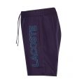Mens Navy Side Logo Swim Shorts 59296 by Lacoste from Hurleys