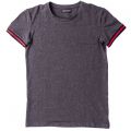 Mens Grey Striped Logo Band S/s Tee Shirt 66814 by Emporio Armani from Hurleys