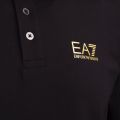 Mens Black/Gold Train Core ID Stretch L/s Polo Shirt 76186 by EA7 from Hurleys