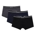 Mens Black/Navy/Grey Trunk 3 Pack 104210 by BOSS from Hurleys