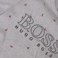Athleisure Mens Light Grey Salbo Iconic Logo Sweat Top 36903 by BOSS from Hurleys