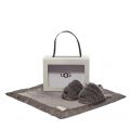 Infant Charcoal Fluff Yeah Slide + Lovey Comforter 104140 by UGG from Hurleys