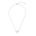 Womens Silver Lahri Small Heart Bow Necklace 32944 by Ted Baker from Hurleys