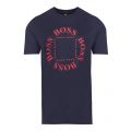 Athleisure Mens Navy/Coral Tee 1 Circle Logo S/s T Shirt 51449 by BOSS from Hurleys