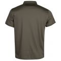 Mens Khaki Flat Knitted Collar S/s Polo Shirt 22426 by Emporio Armani from Hurleys