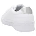 Mens White/Silver Challenge Grain Trainers 55731 by Lacoste from Hurleys