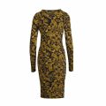 Womens Black Gold Paisley Print Midi Dress 74046 by Versace Jeans Couture from Hurleys