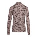 Womens Simply Taupe Vibulis Zebra High Neck L/s T Shirt 79763 by Vila from Hurleys