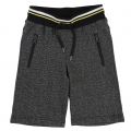 Boys Black Branded Marl Jog Shorts