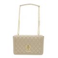 Womens Taupe Quilted Shoulder Bag 26977 by Love Moschino from Hurleys