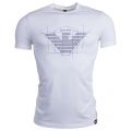 Mens White Chest Eagle S/s Tee Shirt 11017 by Armani Jeans from Hurleys